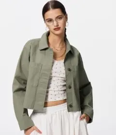 GU ワークジャケット オリーブ Мサイズ