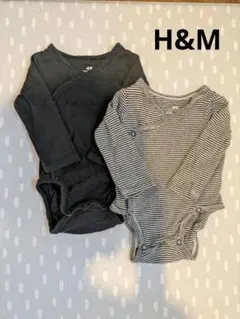 H&M オーガニックコットンロンパース2点セット