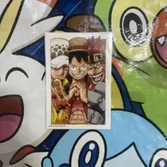 ワンピース　ポストカード　三船長　ルフィ　トラファルガー・ロー　キッド