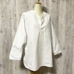 スリーピングシャツ ボタン付きVネックシャツ 日本XL ミリタリー