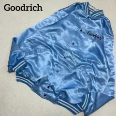 【希少】アメリカ輸入Goodrich サテンナイロンスタジャン企業系刺繍光沢