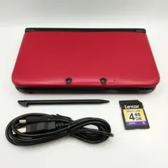 【動作品】Nintendo 3DSLL レッド×ブラック(付属品あり)