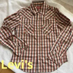 【美品】Levi’s RED TAB チェック ウエスタンシャツ M 長袖