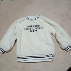LOVE RABBY トレーナー クリーム色 J-Sサイズ