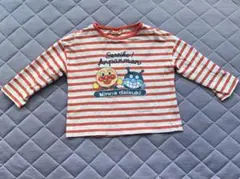 アンパンマン 長袖ロンＴ カットソー ボーダー 赤 90ｃｍ