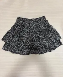 ヒョウ柄フリルミニスカート　グレーのサムネイル