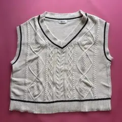 INGNI イング　Vネック　 春夏　ニット　制服風　ベスト　M