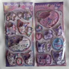 海外正規品ウォーターシール水Kuromi 立体シールセット　２枚セット