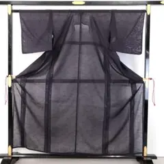 夏着物 紗 小紋 流水模様 葡萄鼠色 KK-2150