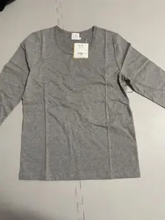 グレー 長袖 Tシャツ コットン