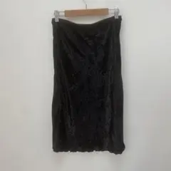 レディース ひざ丈スカート ブラック M相当
