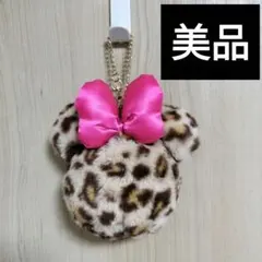 【美品】東京ディズニーランド　ミニーちゃんポーチ　ヒョウ柄