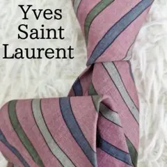 美品◎Yves Saint Laurent イヴサンローラン ネクタイ ピンク系