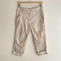フォンタナグランデ グロップドパンツ 裾レース L ワークパンツ チノパン 40