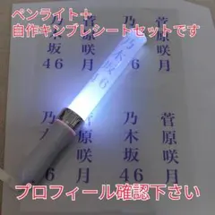 自作乃木坂46、菅原咲月、「銀」サイリュウム、ペンライト、コンサートライト1本