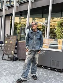 【Lサイズ】MADE IN YP リメイクヴィンテージデニムパンツ