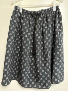 マリンフランセーズ　ヨット柄スカート　グレー