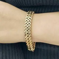 【ゴールド】cuban chain link bracelet RB024