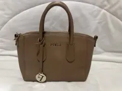 【美品】フルラ 2WAY ショルダーバッグ ライトブラウン