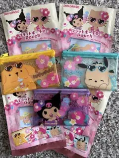 【即日発送】サンリオ サマーバケーション フラットポーチ　3点セット セリアのサムネイル