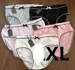 ショーツセット レディース 下着 リボン パンツ パステルカラー XL