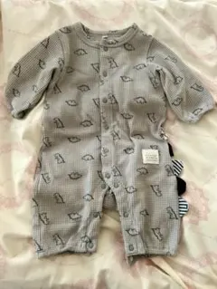 mocmof: 恐竜柄ロンパース グレー 70cm（注：サイズ変更）