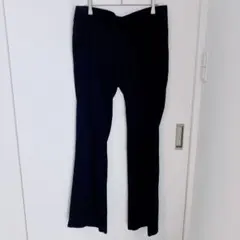 ソノマライフスタイル パンツ 無地 L 黒 フレア ストレッチ カジュアルパンツ