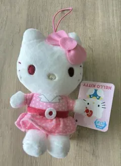 ハローキティ　レトロワンピースちょいデカマスコット