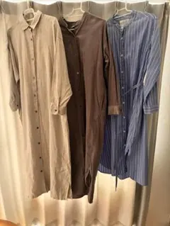 シャツワンピース3点セット（長袖）