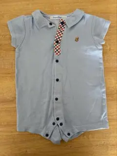 【familiar】ファミリア ロンパース 半袖 80 ブルー