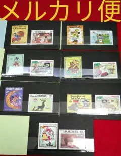 世界の切手★ディズニー★アンティグア★ドミニカ★モルディブ★たのしい切手★郵便局