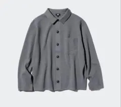 UNIQLO ユニクロ　ミラノリブシャツカーディガン　グレー　S