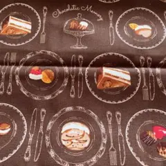 チョコレートメモリー コットン生地　52×27 バレンタイン素材