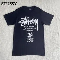 STUSSY ステューシー ワールドツアー Tシャツ 黒 S 半袖 ユニセックスのサムネイル