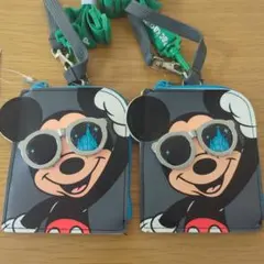 東京ディズニーリゾート ミッキーマウス パスケース サングラス付き2個セット