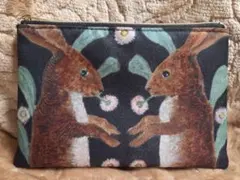 値下げAfternoonTea フラットポーチ THE MET ウサギ デザインのサムネイル