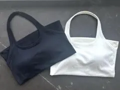 UNIQLO エアリズム コットンオープンバックホルターブラトップ 2色セット