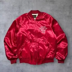 く*ん様 80s USA製 スタジャン 企業ロゴ 刺繍ロゴ レッド ヴィンテージ