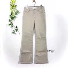 サムシング ソフィア ストレッチフレアパンツ(28×32)ライトグレージュ