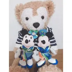 ミッキー ミニー ぬいぐるみバッジ