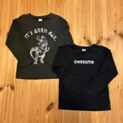 devirock デビラボ ロゴプリント 長袖 Tシャツ 130㎝ 2枚セット