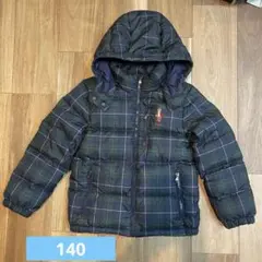 《美品》ポロベア タータン ダウン ジャケット 140
