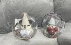 ディズニー　リルリンリン　クリスマス カプセルトイ 2個セット　カプセルなし