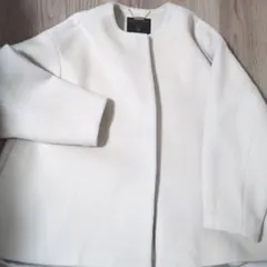 MICA & DEAL ノーカラージャケット ホワイト FREE