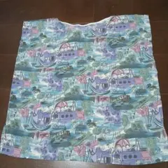 風景画風プリント 半袖Tシャツ