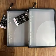 ダイソー 6 リングファイル　ブラック 黒 2個セット