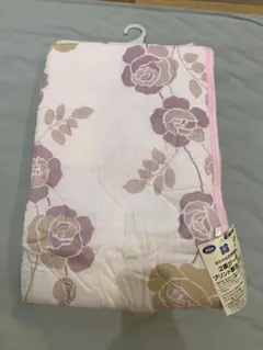 新品　2重ガーゼ敷パッド　花柄　吸水速乾　ムレ感　ピンク　シングル