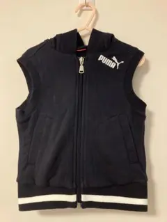 PUMA キッズ ノースリーブパーカー ベスネイビー103
