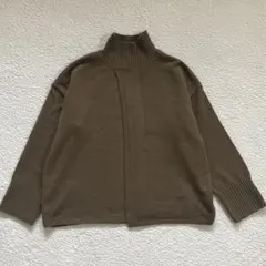 hagumu ハグム タートルネック ニット セーター ブラウン