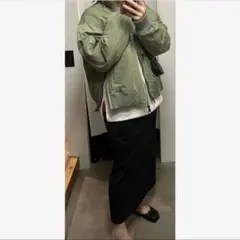 ZARAオリーブグリーン MA-1ジャケットメンズMサイズ